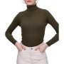Kadın Haki Balıkçı Yünlü Triko Bluz 20-2K724028B003