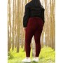 Fantastic Kadın Büyük Beden Kadife Bordo Tayt TYT0031K0172