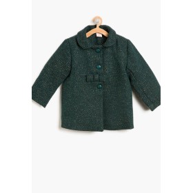 Koton Yeşil Kız Bebek Düğme Detaylı Kaban 8KMG09060OW