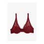 Koton Kadın Bordo Puantiyeli T-shirt Sütyen 1KLK11844MK