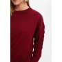 Defacto Woman Bordo Triko Kazak L3452AZ