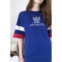 TRENDYOLMİLLA Lacivert Nakışlı Örme T-Shirt TWOSS20TS0824