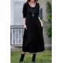 Kadın Siyah Gizli Cepli Oversize Salaş Elbise C10160000EL97767