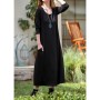 Kadın Siyah Gizli Cepli Oversize Salaş Elbise C10160000EL97767