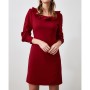 TRENDYOLMİLLA Bordo Yaka Detaylı Elbise TWOAW21EL0700