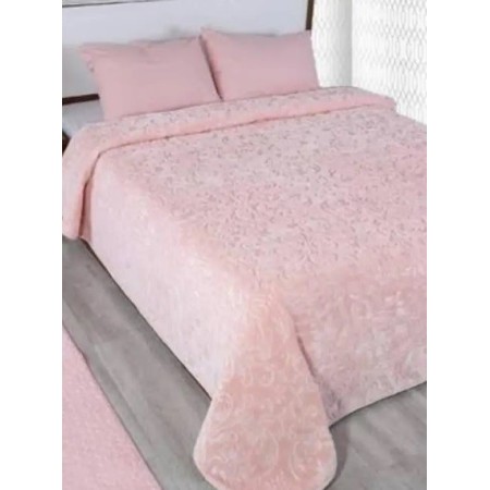 Siesta Touch Embos Şeker Pembe Çift Kişilik Battaniye