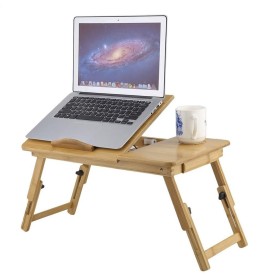 Bambu Katlanır Çalışma ve Laptop Masası