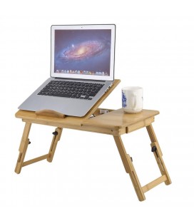 Bambu Katlanır Çalışma ve Laptop Masası