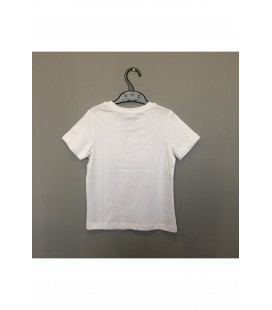 Benetton Erkek Çocuk Desenli Beyaz T-shirt CKBENET118