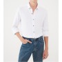 Mavi Beyaz Örme Gömlek Fitted / Vücuda Oturan Kesim 021324-620
