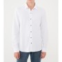 Mavi Beyaz Örme Gömlek Fitted / Vücuda Oturan Kesim 021324-620