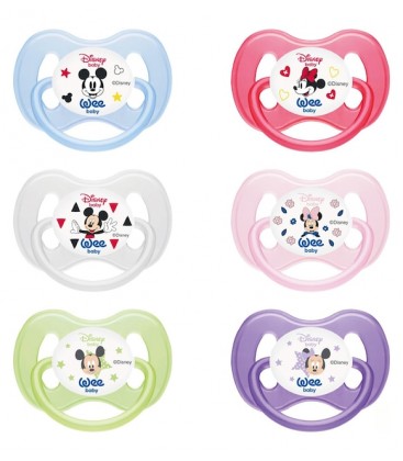 Wee Baby Disney Desenli Silikon Kelebek Emzik No:1 0-6 Ay