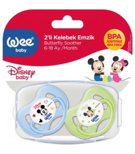 Wee Baby Disney Mickey & Minnie – 2’li Kelebek Emzik No:2