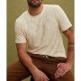 Defacto Erkek Bej Basic T-Shirt K2066AZ.19SP.BG415