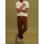 Defacto Erkek Bej Basic T-Shirt K2066AZ.19SP.BG415