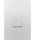 Zara Kadın Askılı Beyaz Tişört 6050/352/250