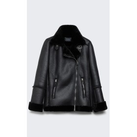 Stradivarius Kadın İçi Suni Kürklü Biker Ceket 5759/424