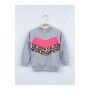 Modakids Kız Çocuk Gri Mevsimlik Leopar Desenli Eşofman Takımı
