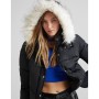 Bershka Kadın Suni Kürk Kapüşonlu Naylon Şişme Ceket 6573/551/800