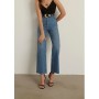 Vatkalı Denim Kadın Bol Paça Kot Pantolon