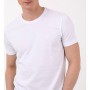 Ramsey Beyaz Düz Bisiklet Yaka %100 Pamuk T-shirt  TSH-542