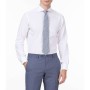 Ramsey GM-2572 Beyaz Desenli Regular Fit Dokuma Klasik %100 Pamuk Erkek Gömlek
