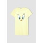 Defacto Fall In Love Relax Fit Looney Tunes Lisanslı Bisiklet Yaka Pamuklu Gecelik X4670AZ22SM