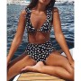 Angelsin Siyah Beyaz Puantiyeli Bikini Takım 3185