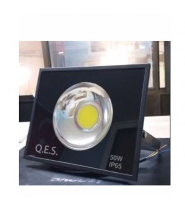 QES 220v 50watt Led Projektör Metal Reflektör Ve Metal Kasa Siyah Beyaz Işık