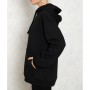 5İn1 Canpolat Kadın Siyah Kapşonlu Boyfriend Sweatshirt FW-SWT00251