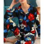 Siyah İnci Pamuklu Likralı Düğmeli Biyeli Pijama Takım 21274053