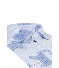 D'S Damat Mavi Renk Erkek Gömlek (Slim Fit) 4HC02PH06313D