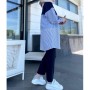 Merve Gültekin Poplin Kadın Çizgili Gömlek