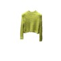 H&M Kadsın Süper Yumuşak Lime Chartreuse Tüylü Kırpılmış Kazak