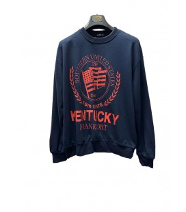 Evra Kentucky Yazılı Erkek Lacivert Sweatshirt