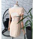 Fashionista Butik Fırfır Şeritli Tasarım Sırt Dekolteli Kadın Elbise