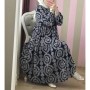 Fashion Prenses Lacivert Tesettür Elbise
