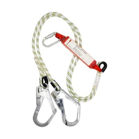 Safeset Şok Emicili Çift Bacaklı Kanca Karabinalı Lanyard