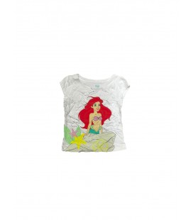Disney Kız Çocuk Ariel Beyaz Tişört
