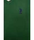 U.S. Polo Assn. Erkek Yeşil V-Yaka Triko Kazak Basic