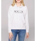 Soccx Kadın Beyaz Kapüşonlu Sweatshirt  SP2300-3554-41
