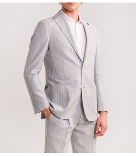 Dufy Gri Erkek Modern Fit Mono Yaka Takım Elbise DU3202206001