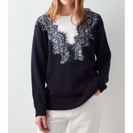 İpekyol Dantel Şeritli Kadın Triko IW6220050086