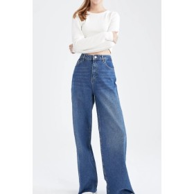 Defacto Geniş Paça Yüksek Bel Jean Pantolon W4545AZ21WN