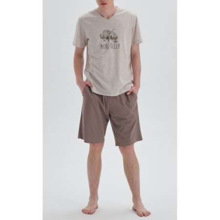 Dagi Ekru Şort Pijama Takım 22SM85033NG