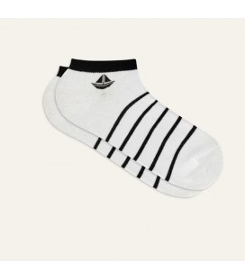 Mudo Kadın Çizgili Yelken Desenli Patik Çorap 1231889001