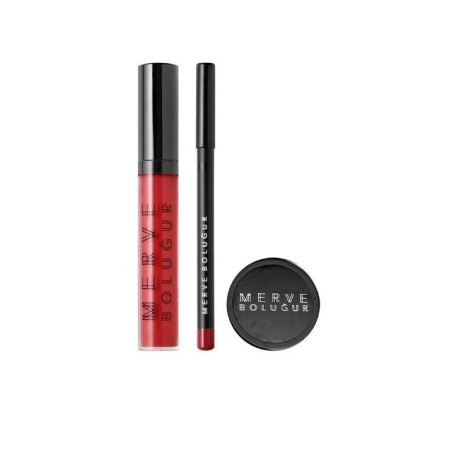 Merve Boluğur Mat Ruj Kiti - Matte Lip Kit Signature Red