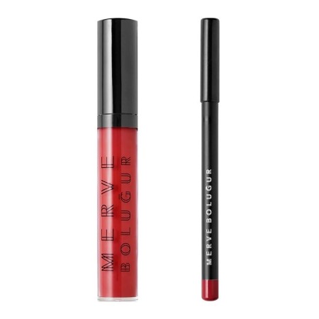 Merve Boluğur Mat Ruj Kiti - Matte Lip Kit Costes Burgundy