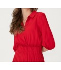 Seçil Kadın Midi Boy Gömlek Elbise Kırmızı 10212104003511