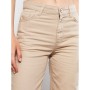 LCW Jeans Yüksek Bel Straight Fit Düz Cep Detaylı Kadın Jean Pantolon W27299Z8 - CR8 - Bej